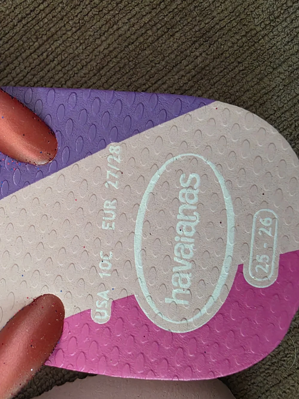 Havaianas Striped Flip Flops in Pink, Purple & Orange